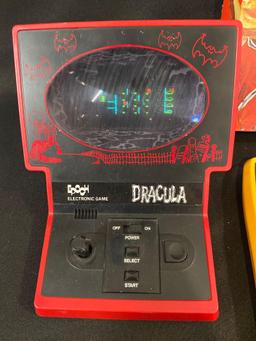 Vintage Handheld Video Games, Epoch Electronic Dracula Game, Electronic Basketball