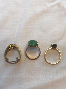 3 gold 14K rings