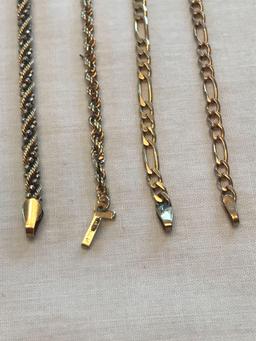 4 14K gold bracelets