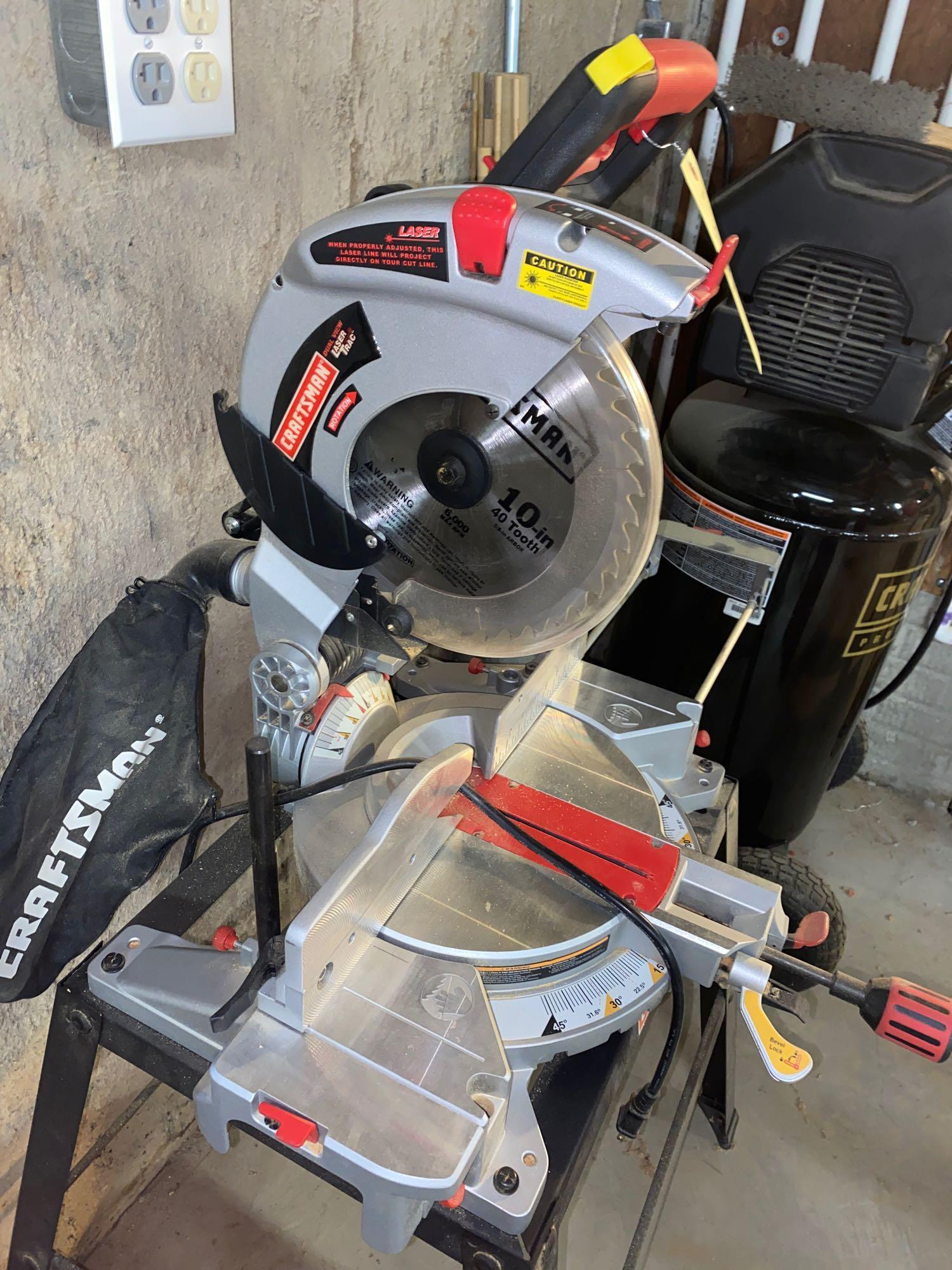 Craftsman power miter saw on stand - 10inch