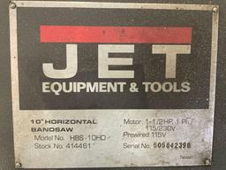 Jet 10in horizontal band saw