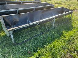 (3) galvanized bunk feeders. 12ft long