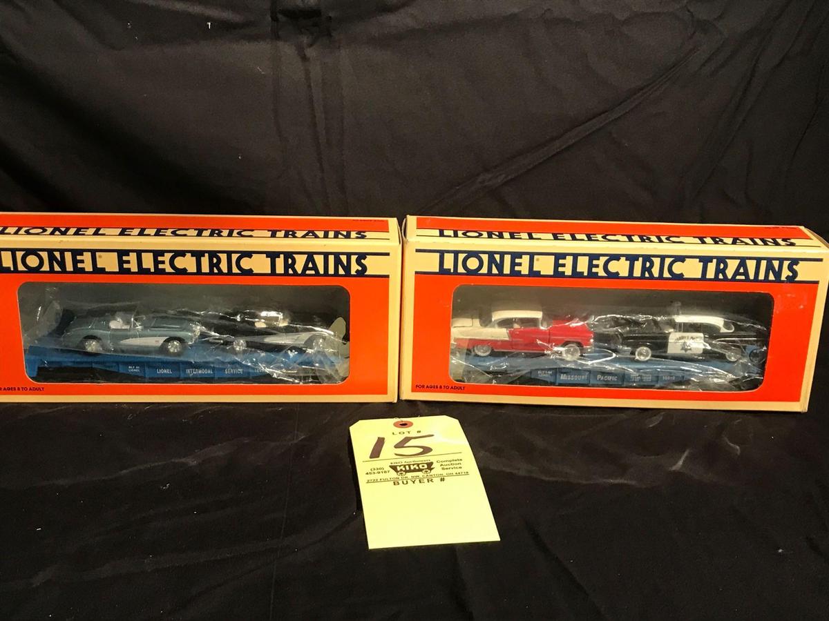 Lionel Flatcar with Wheel Chocks, Lionel Missouri Pacific Flat Car