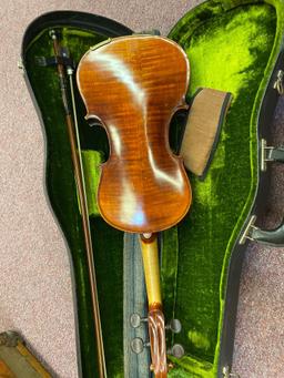 Vintage violin and bow in old case