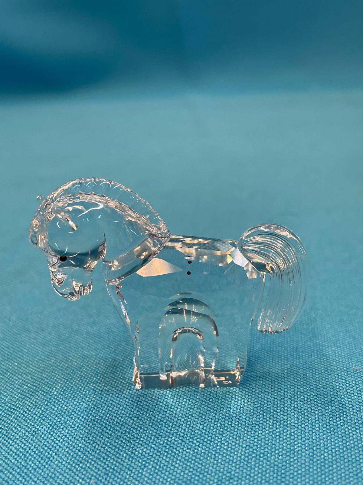 Swarovski crystal figurine zodiac horse with box