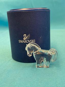 Swarovski crystal figurine zodiac horse with box