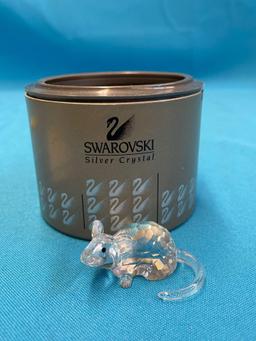 Swarovski crystal figurine zodiac rat with box
