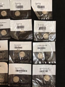 (20) Mercury Silver Dimes