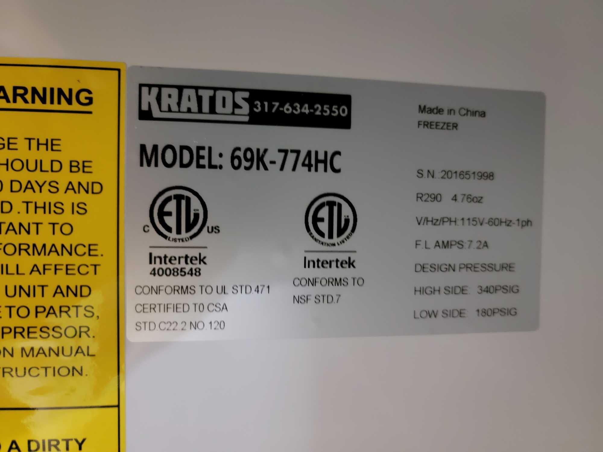 Kratos Industrial Double Door Freezer