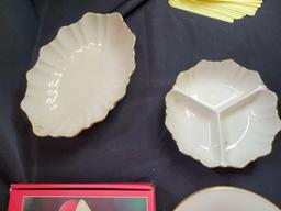 Lenox bowls, 3 plates and holiday dish