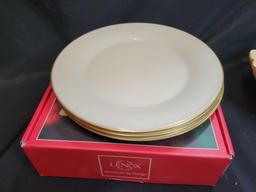 Lenox bowls, 3 plates and holiday dish