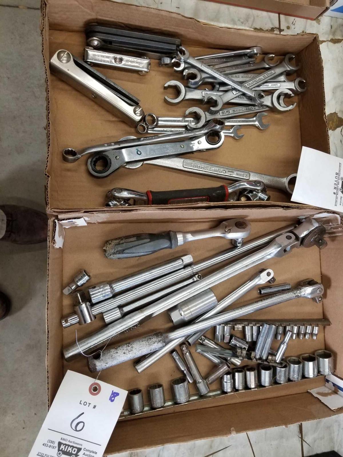 2 boxes wrenches and sockets