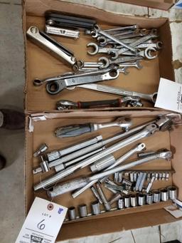 2 boxes wrenches and sockets