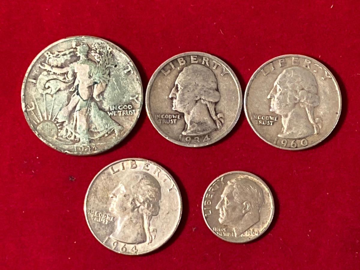 $1.35 Face value of silver coins.