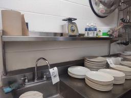 Stainless Steel Sink w/ Prep Area and Shelves