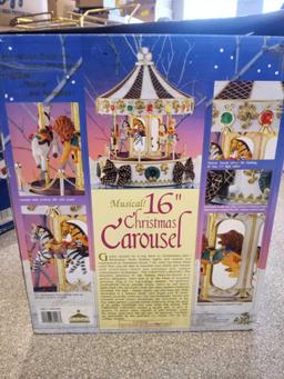 16" Musical Christmas Carousel