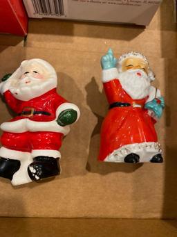 Radio Flyer Red Wagon Ornaments, Santa shakers