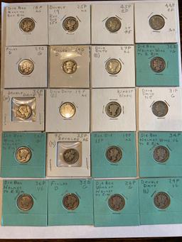 Mercury Dimes assorted dates and grades bid x 20