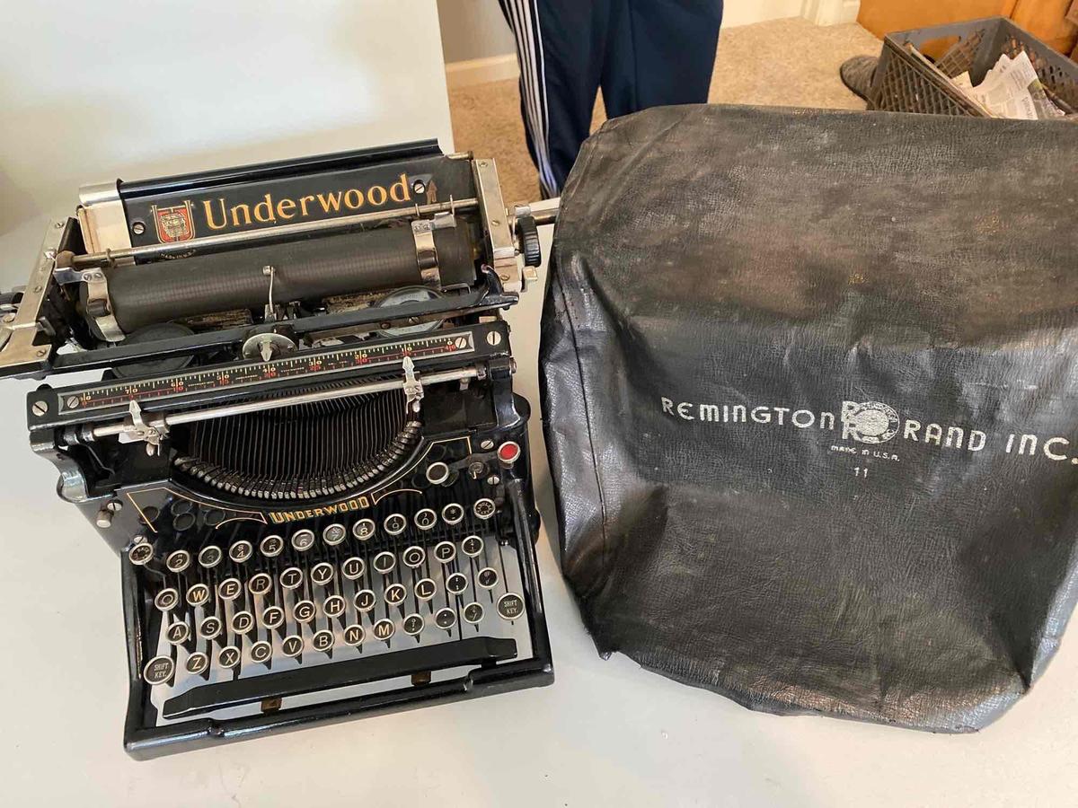 Underwood typewriter.