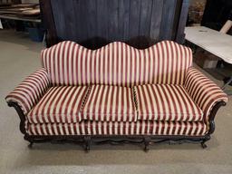 Early Striped 3 Cushion Sofa - Some Damage