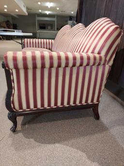 Early Striped 3 Cushion Sofa - Some Damage