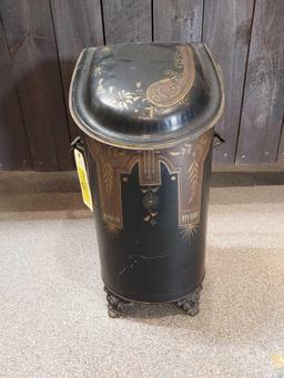 Early Fireplace Tool Holder and Ash Bin