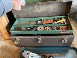 Kennedy Toolboxes, sockets, Craftsman hand plane, alum. stepladder, card table