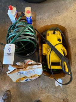 electric power washer, hose, charcoal, starting fluid