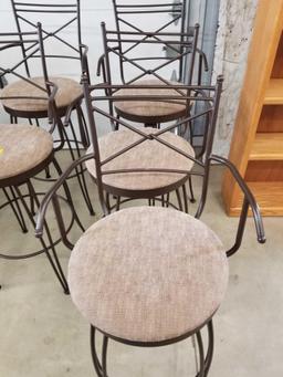 Wrought-iron bar stools, bid x 5