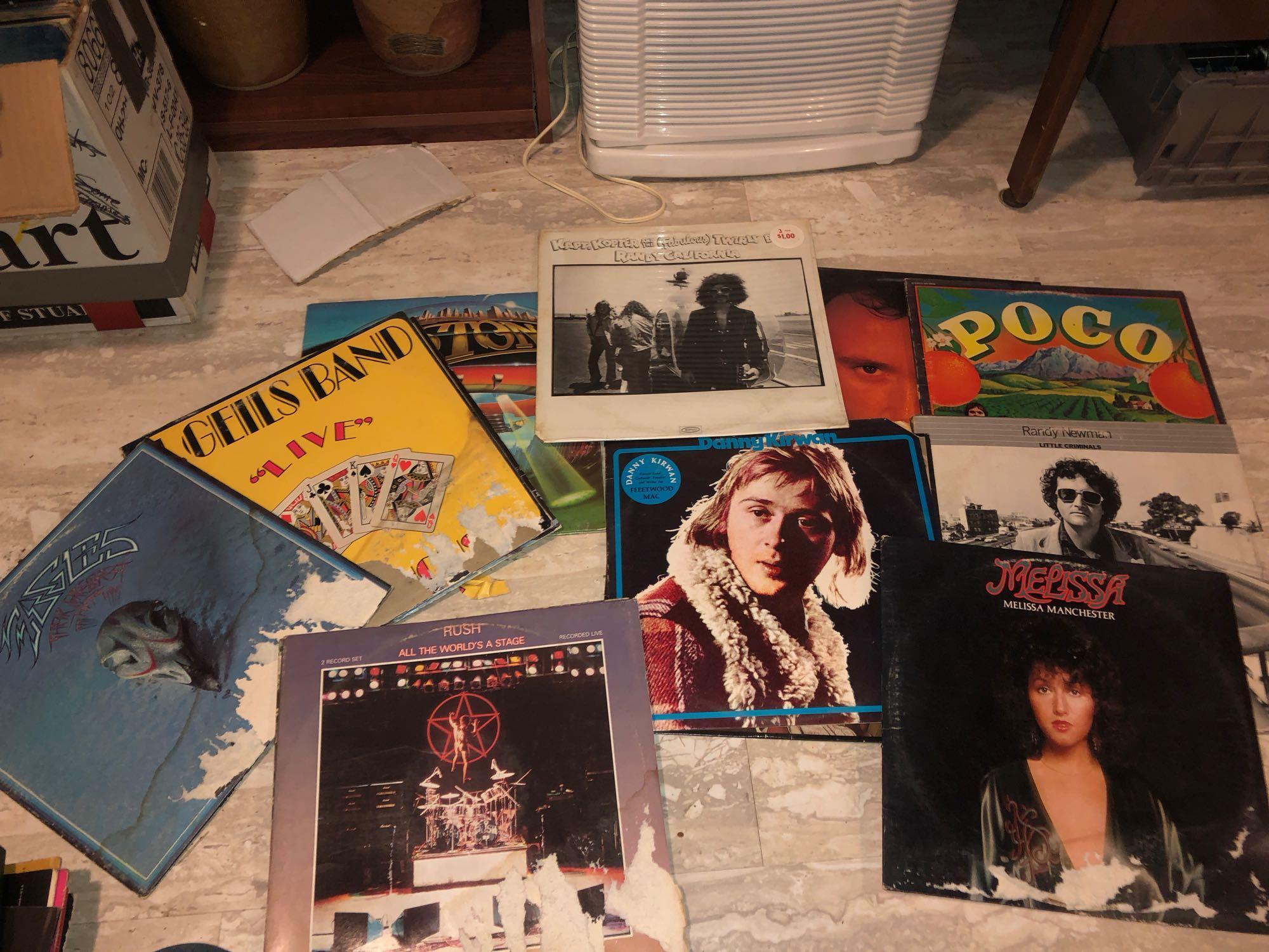 100 plus 78 rock and country records incl. KISS, Rolling Stones, Lynard Skinner, Grateful Dead