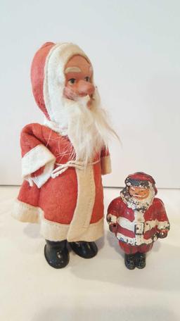 2 vintage Santa's