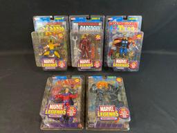 Marvel Legends Toy Biz Series 3 base set, Wolverine, Daredevil, Thor, Ghost Rider, Magneto