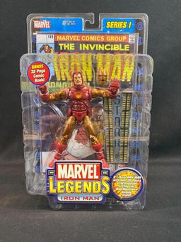 Marvel Legends Toy Biz Series 1 Iron Man gold figure chase variant