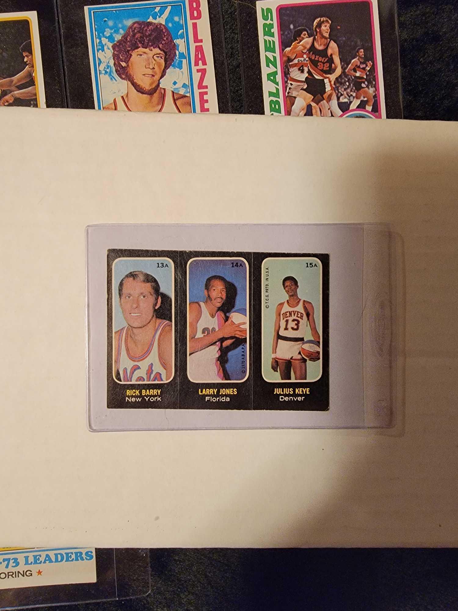 1970s Topps Basketball HOFer Star 8 card 1 sticker lot Bill Walton Rick Berry etc