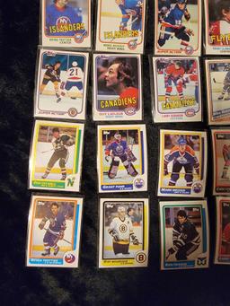 1980s Topps Hockey HOFer Star group lot 25 cards Bossy Trottier Messier