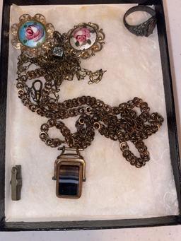 Assorted Costume Jewelry, Watches, Advertising, Pins, etc.