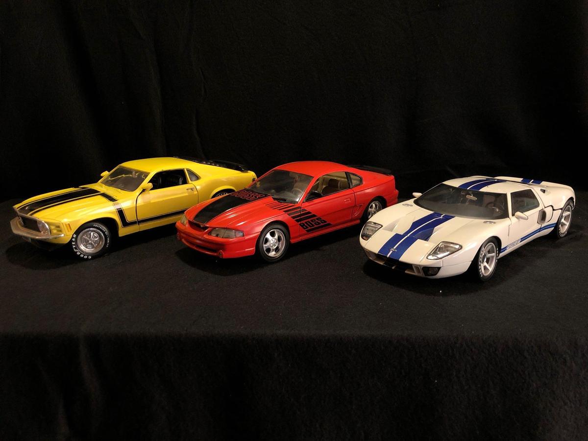 Ertl 1970 Mustang Boss 302, Jouef Evolution 1994 Mustang Boss, Beanstalk Ford GT