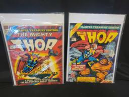 The Mighty Thor Marvel Treasury edition issues, 1974 volume 4 and 19 comics 76 volume 10