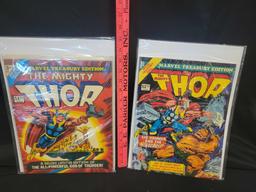 The Mighty Thor Marvel Treasury edition issues, 1974 volume 4 and 19 comics 76 volume 10