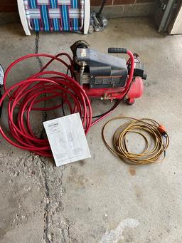 Craftsman compressor, long hose, extension cord.