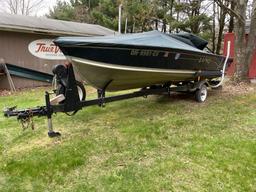 2000 Lund model rebel ss 16ft fishing boat