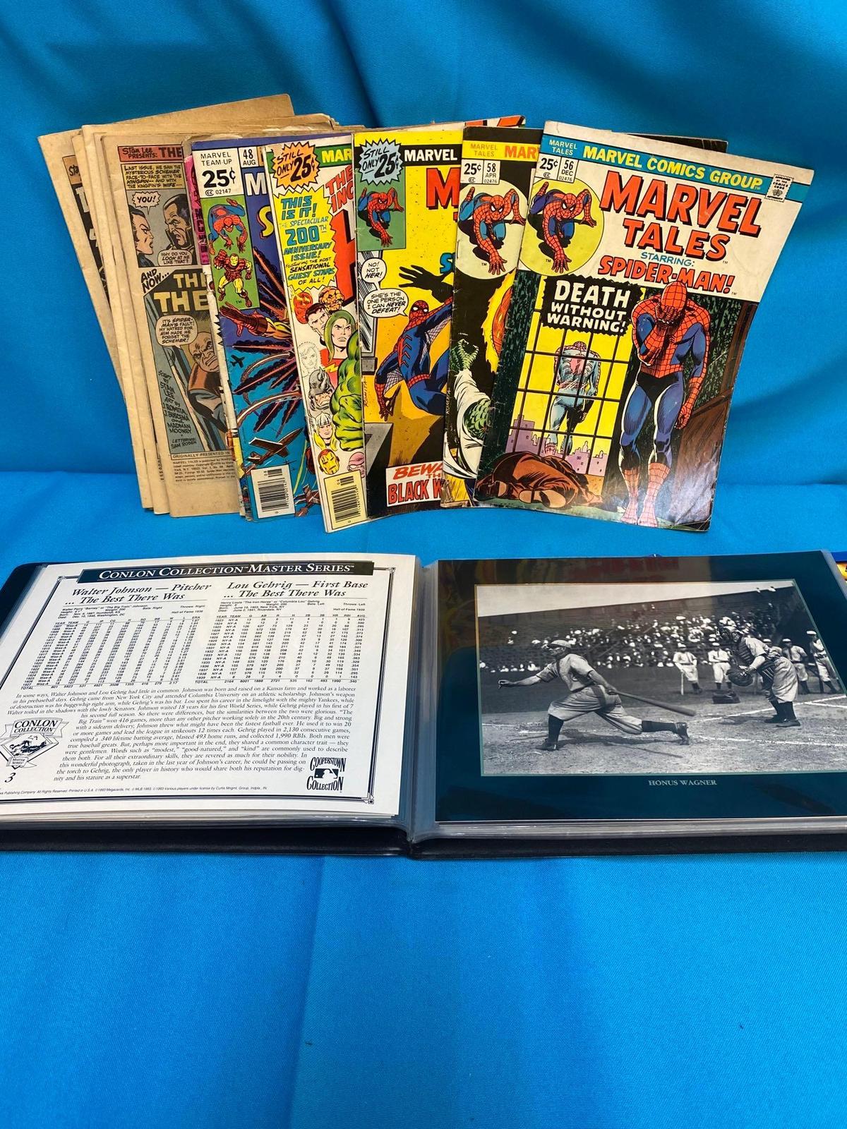 vintage comics Spider Man, Conlon collection pictures
