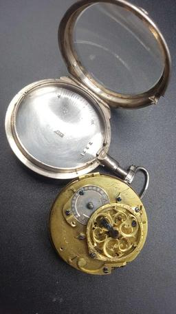 Early 18th century Tieche A' Reconvillier Swiss pocket watch w/ key