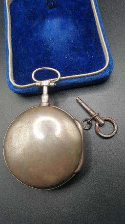 Early 18th century Tieche A' Reconvillier Swiss pocket watch w/ key