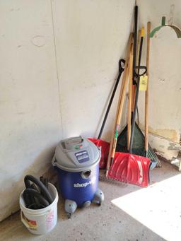 Shop vac and yard tools