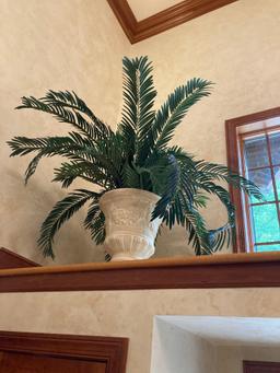 One pair of large urns with ferns