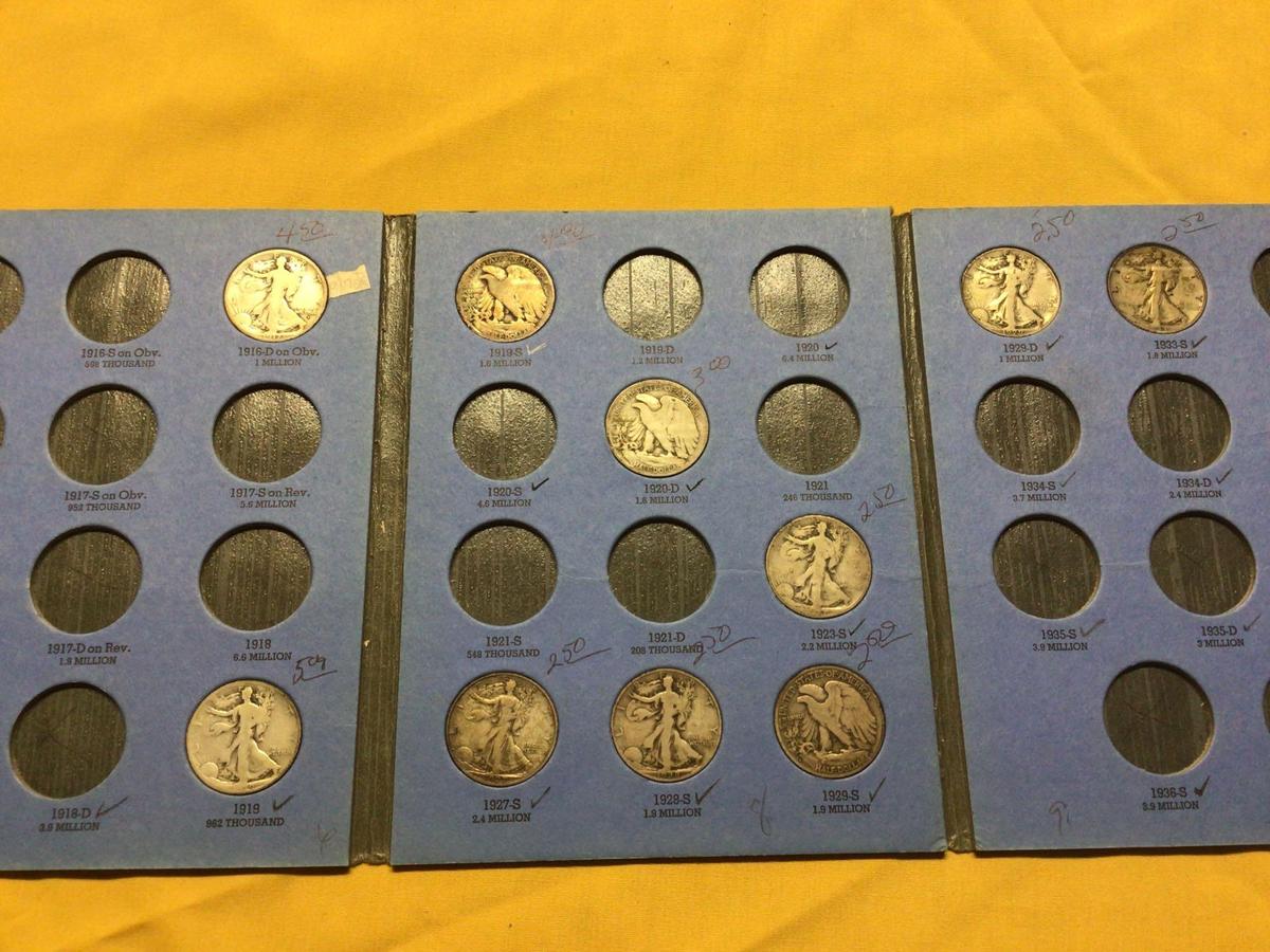 standing liberty half dollars. bid times 10