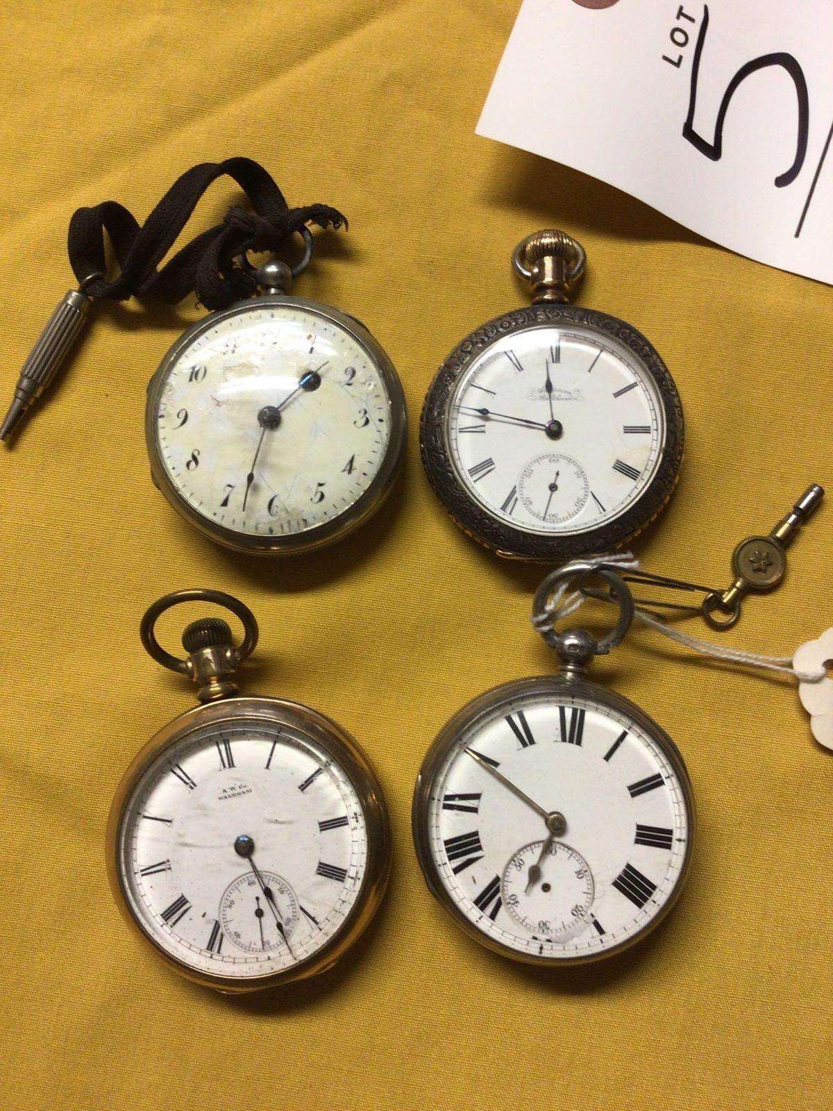 4 pocket watches.