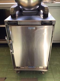 Hobart Model A-200 Mixer w/ Older Stainless Warming Cabinet and Attachments