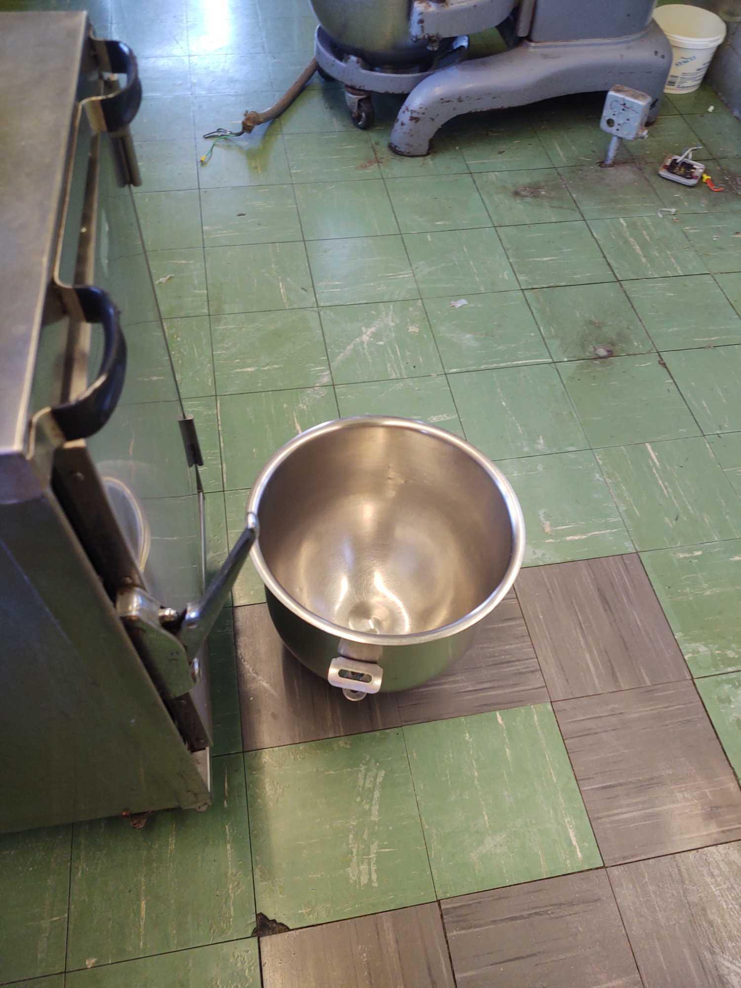 Hobart Model A-200 Mixer w/ Older Stainless Warming Cabinet and Attachments